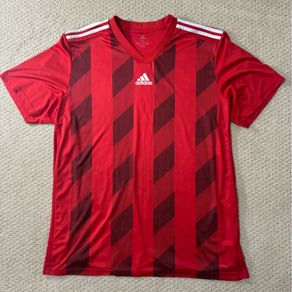 Red Adidas Climalite shirt